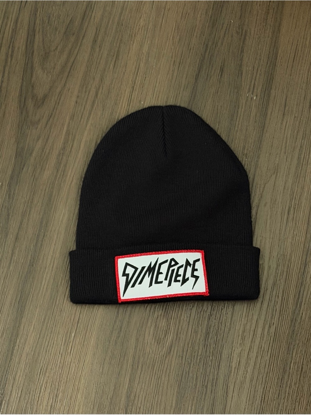 Dimepiece Black Beanie with Logo Patch